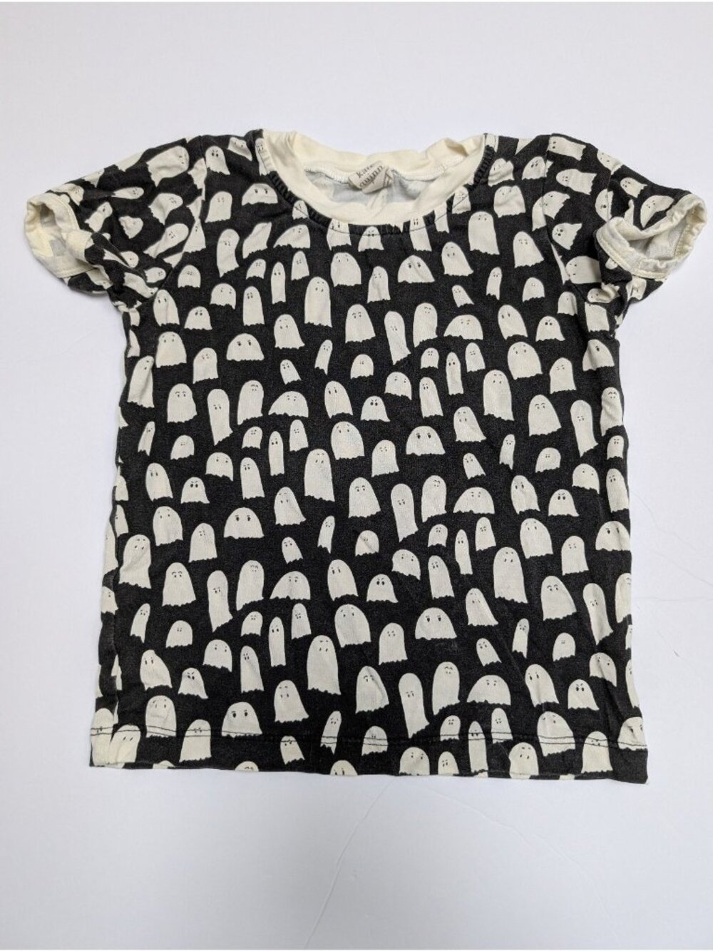 Kate Quinn Bamboo Ghosts Ringer Tee 2T Spooky Halloween Shirt